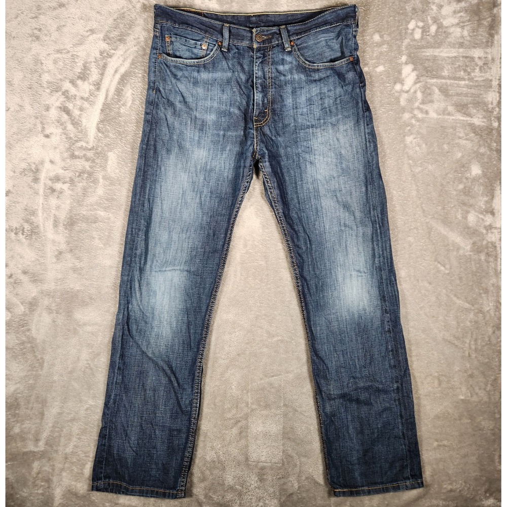Levi's 505 Jeans Men's 36X32 Blue Straight Regular Fit MISSING PART OF TAG